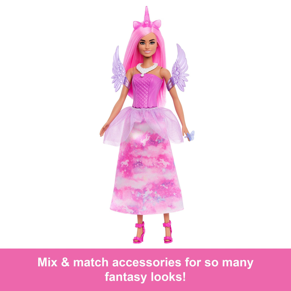 Barbie Advent Calendar With Fashion Doll & 24 Surprise Toy Accessories Including Unicorn & Pets