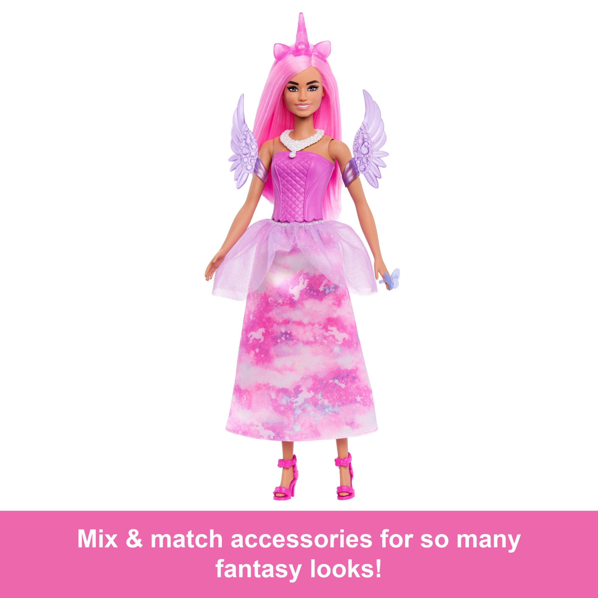 Barbie Advent Calendar With Fashion Doll & 24 Surprise Toy Accessories Including Unicorn & Pets