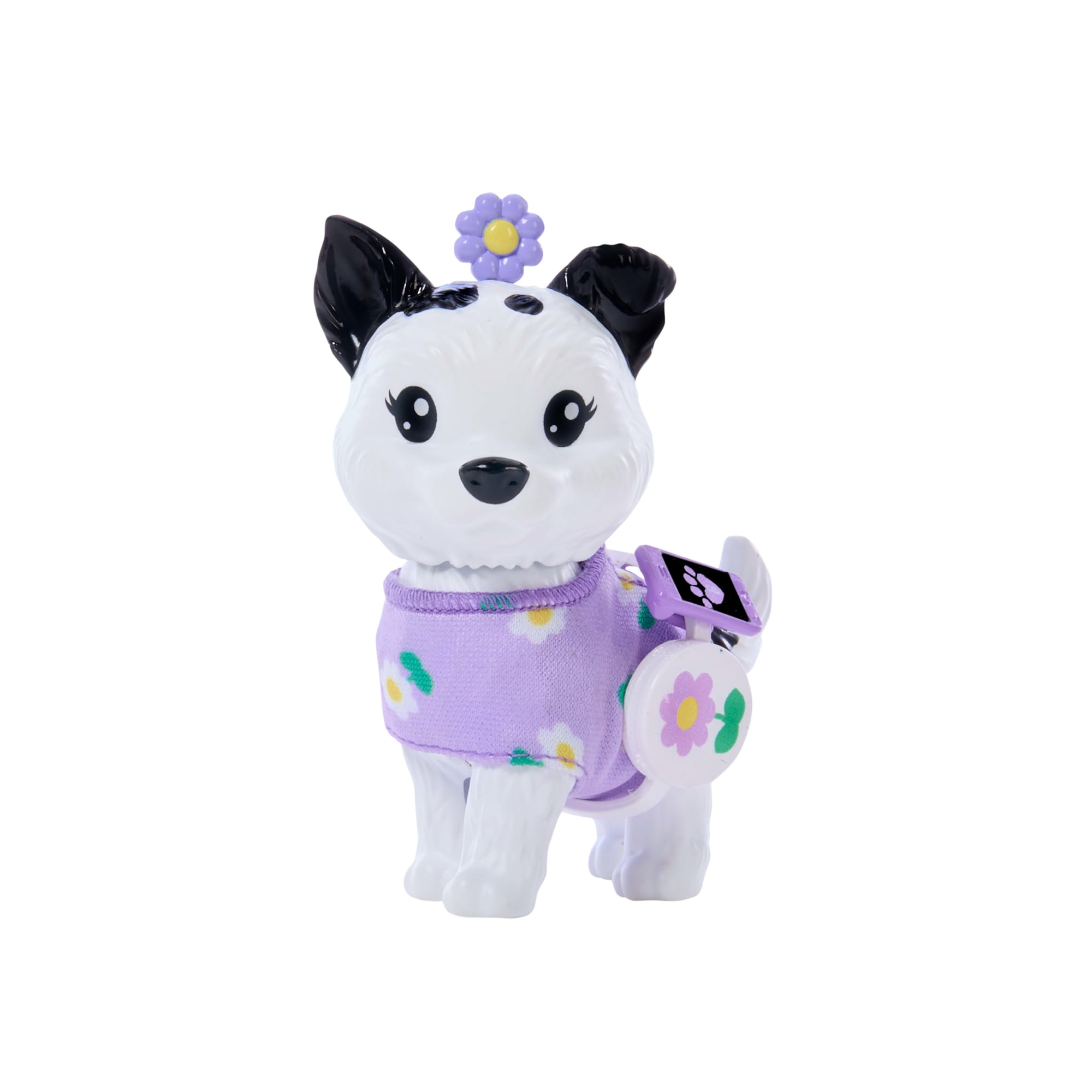 Uyumlu Mor Kıyafetleri Ve Aksesuarlarıyla Barbie Uyumlu DOStlar Siyah Saçlı Bebek Ve Köpekçiği
