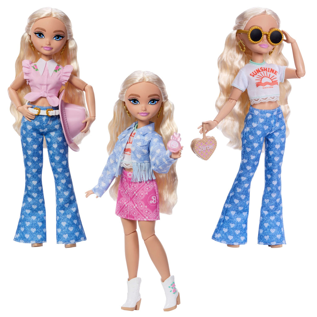 Barbie Dream Besties Malibu Festiwalowe stylizacje Lalka, ubranka i akcesoria Zestaw modowy Zabawka 4+