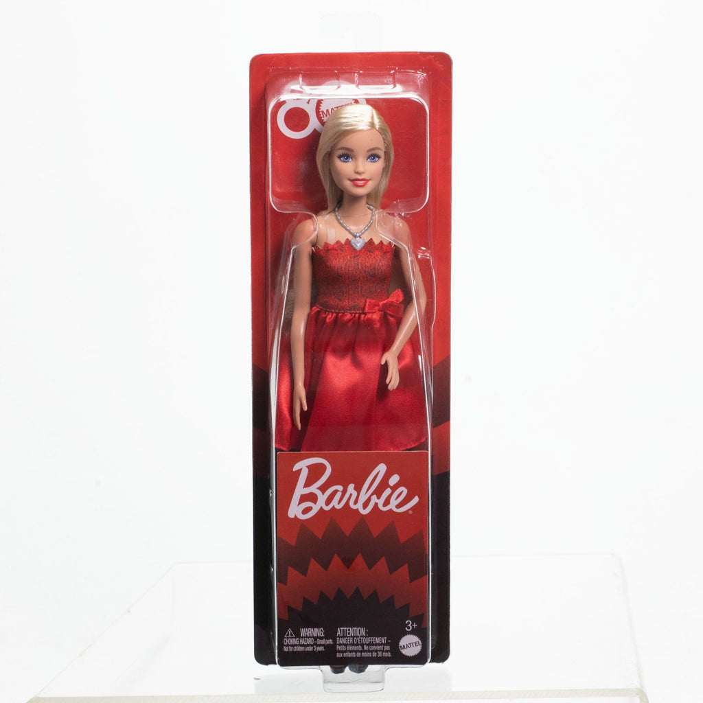 Barbie Mattel 80Th Anniversary Ruby-Red Celebration Fashion Doll Wearing Red Dress With Accessories