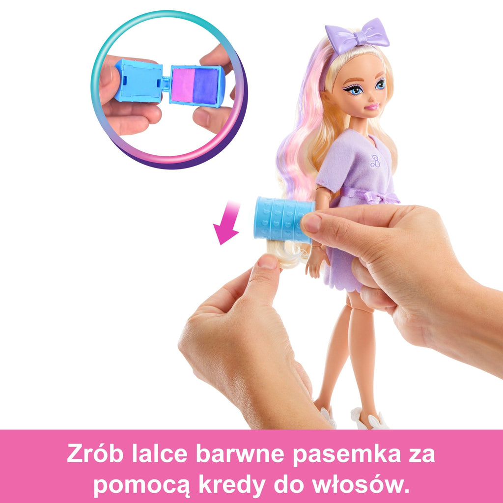 Barbie Dream Besties Malibu Wyszykuj się ze mną Lalka + akcesoria Zestaw Zabawka 4+