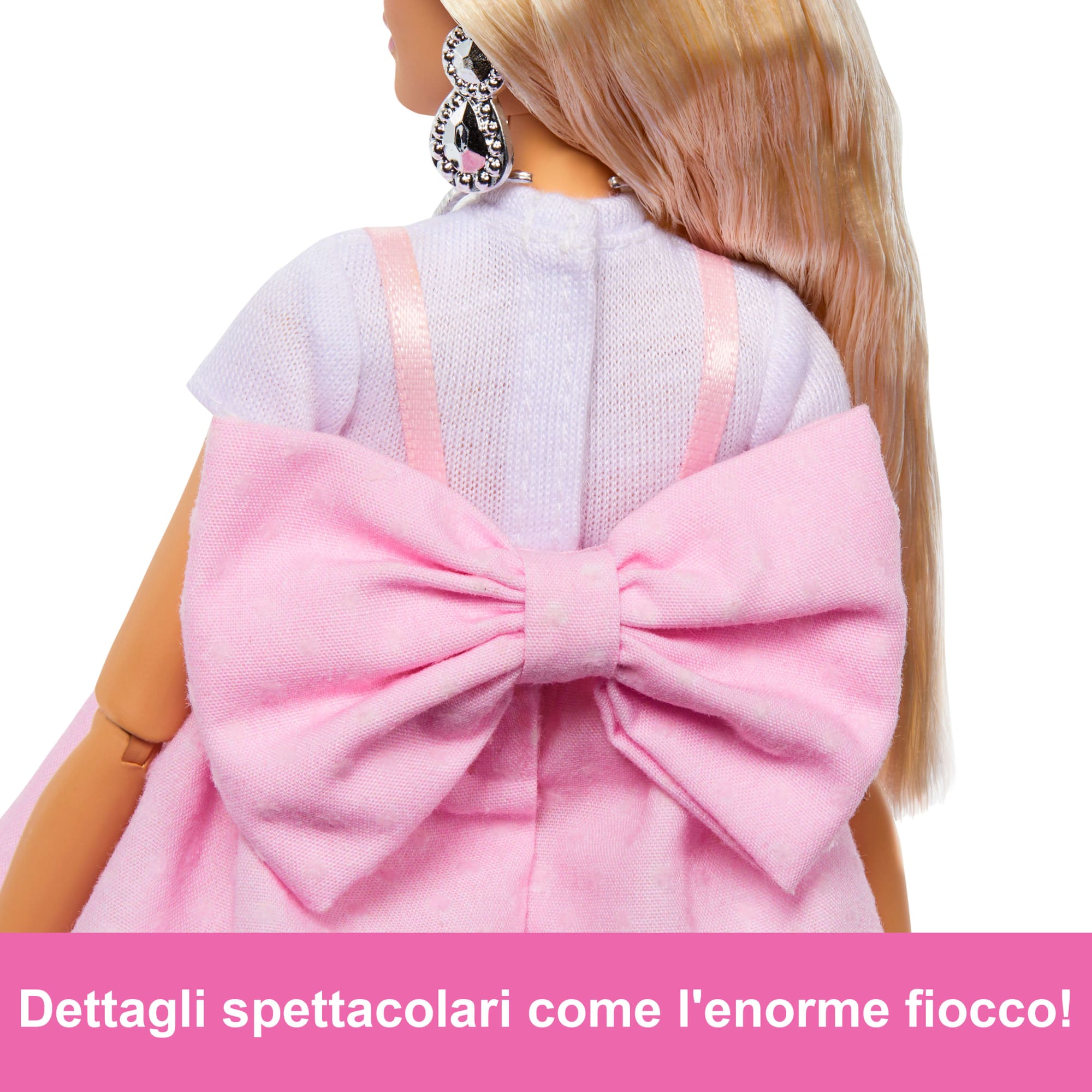 Barbie Deluxe Style Bambola N. 3 Con Abito Barbiecore Rosa Pastello Con Fiocco Oversize E Capelli Biondi