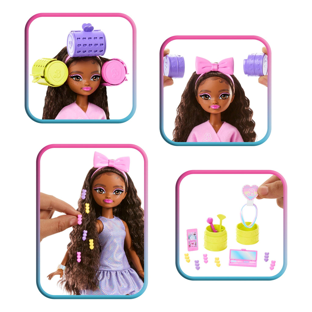 Barbie Dream Besties Brooklyn Wyszykuj się ze mną Lalka + akcesoria Zestaw Zabawka 4+