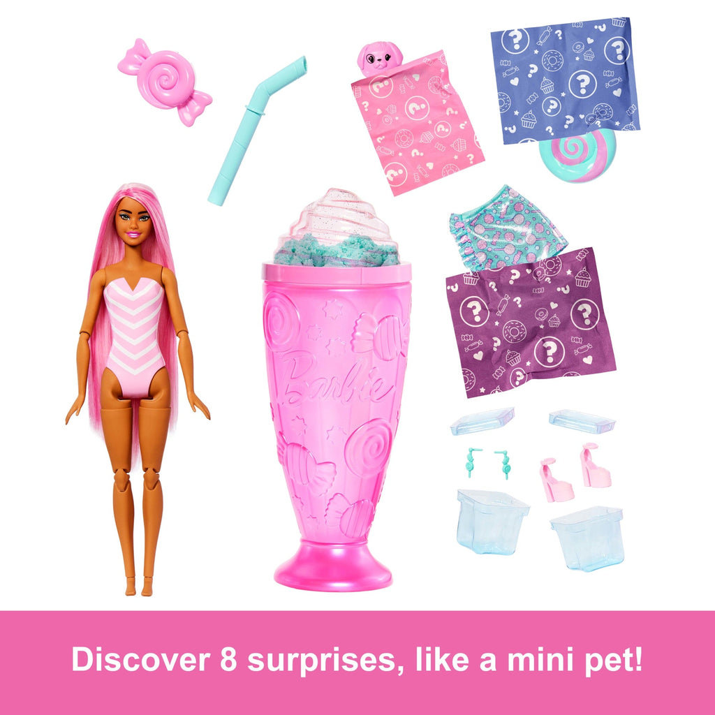 Barbie Pop Reveal Treat-Serie Set Aus Puppe Und Zubehör, Sweet Swirl Modepuppe Mit Haustier