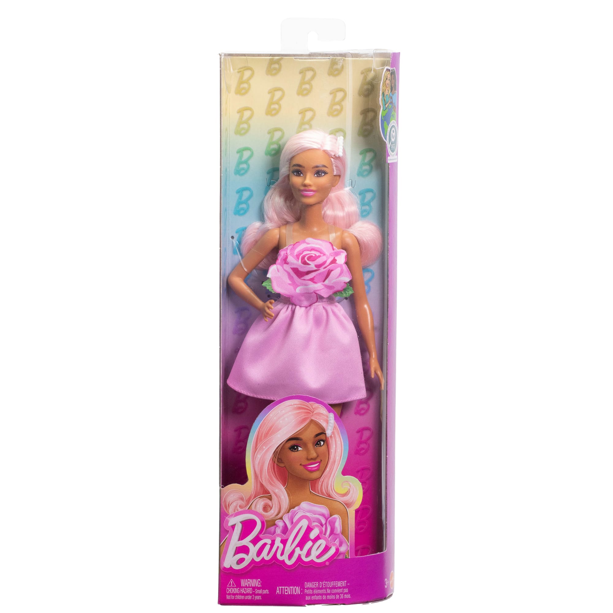 Barbie-Poupée Barbie Fashionistas Robe Sans Bretelle Rose-Accessoires