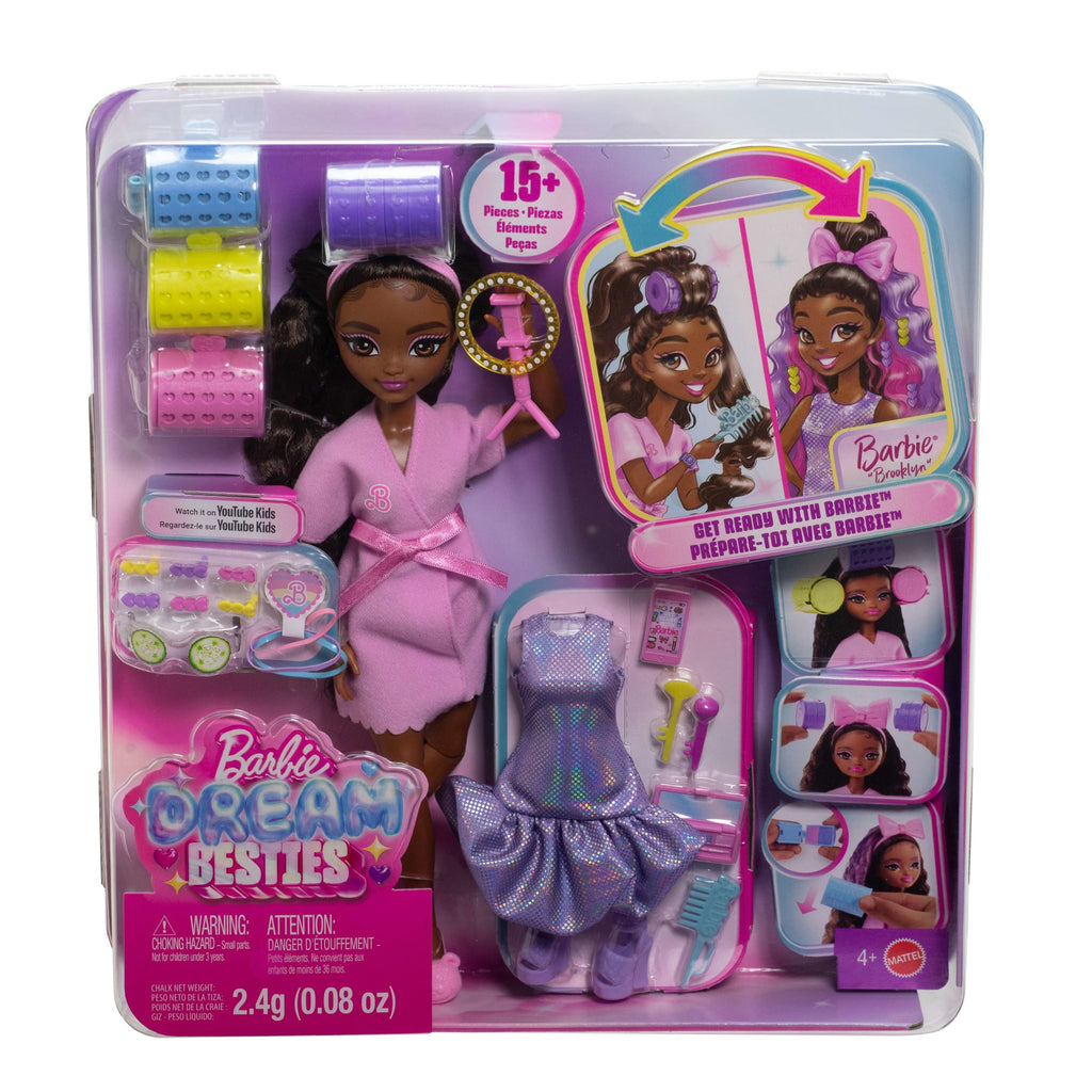 Barbie Dream Besties Wyszykuj się ze mną Lalka + akcesoria Zestaw Zabawka 4+ Mix