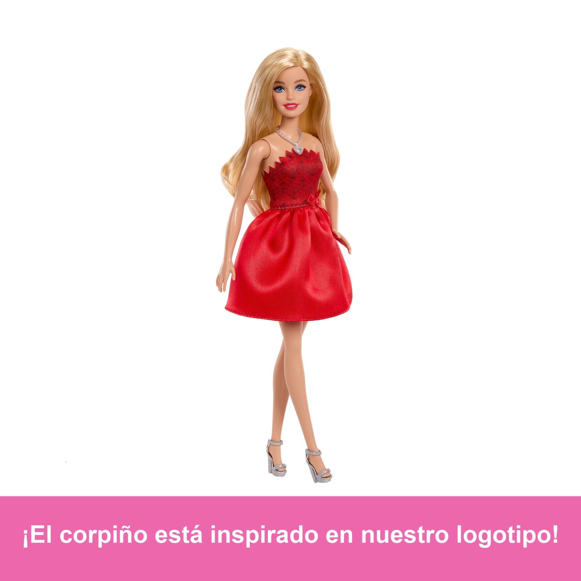 Muñeca De Moda De Celebración Barbie Mattel 80 Aniversario Con Vestido Rojo Rubí Y Accesorios