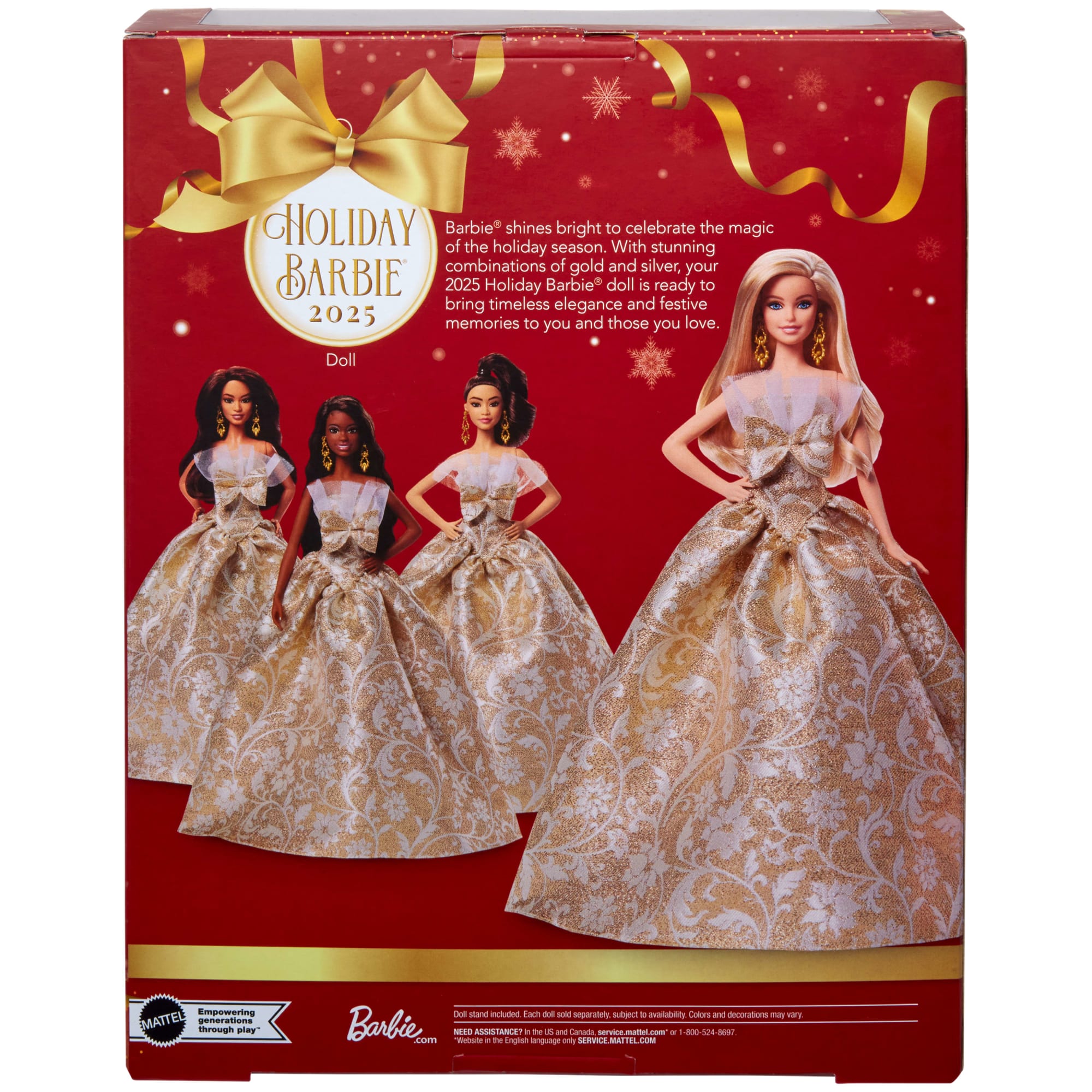 Barbie Signature, Barbie Magia Delle Feste 2025, Da Collezione Con Capelli Biondi E Abito Argento E Oro