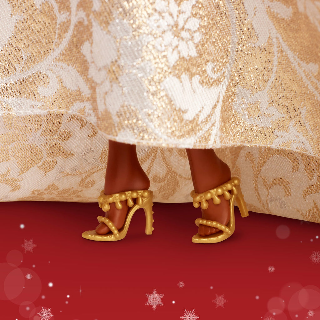 Barbie-Poupée Barbie Joyeux Noël 2025-Avec Robe Argent Et Or