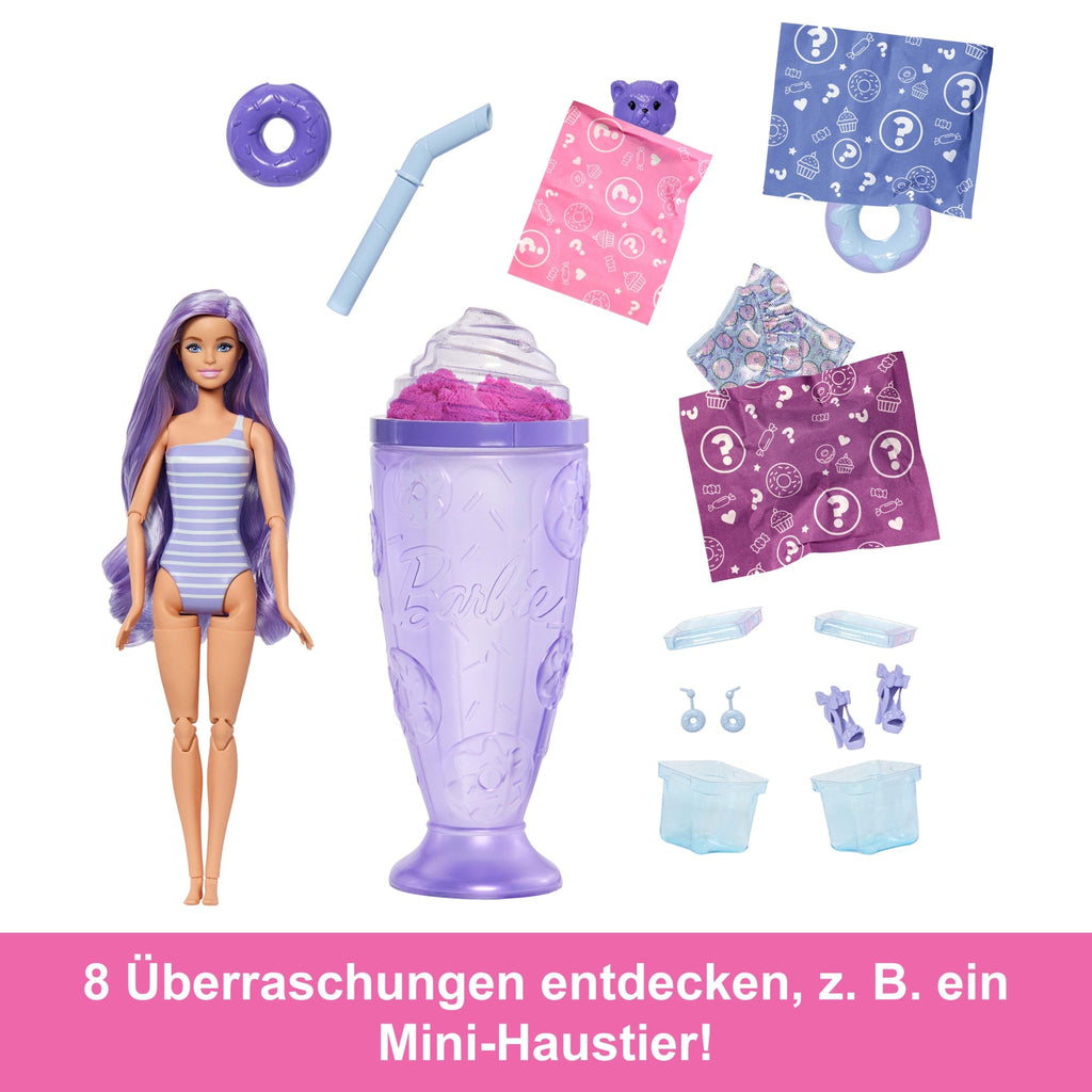 Barbie Pop Reveal Treat-Serie Set Aus Puppe Und Zubehör, Donut Dreams Modepuppe Und Haustier