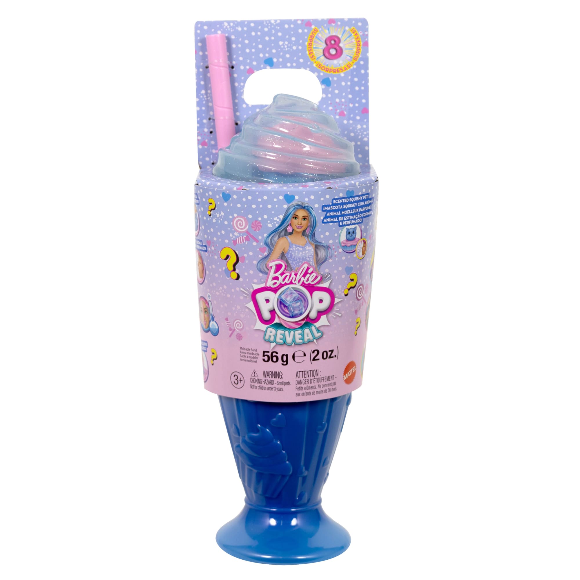 Conjunto De Juego De Muñeca Y Accesorios De La Colección Dulces De Barbie Pop Reveal, Muñeca De Moda Cool Cupcake Y Mascota
