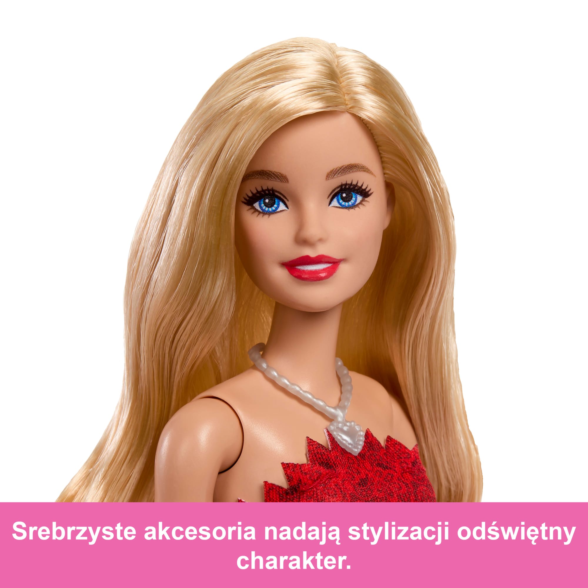 Barbie Mattel 80-lecie Rubinowa sukienka Lalka kolekcjonerska Zabawka 3+