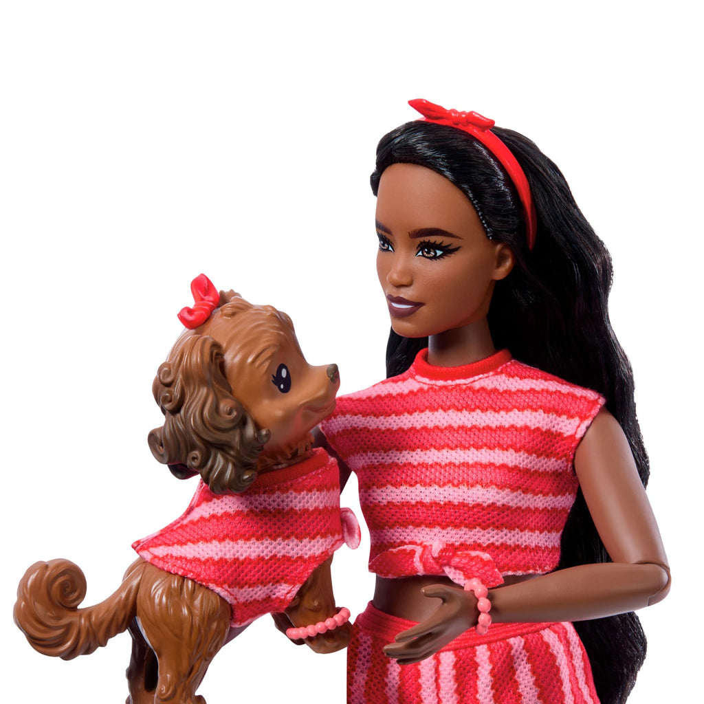 Barbie Jednakowa stylizacja Lalka i piesek – Paski Zestaw lalka, figurka i akcesoria Zabawka 3+