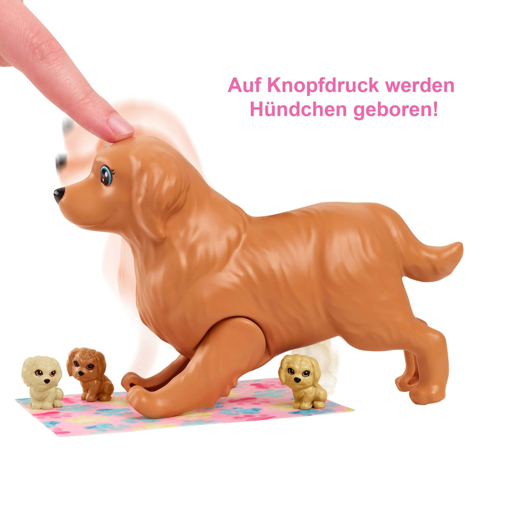 Barbie Puppe (Blond) Mit Hund & Welpen, Set Inkl. Zubehör