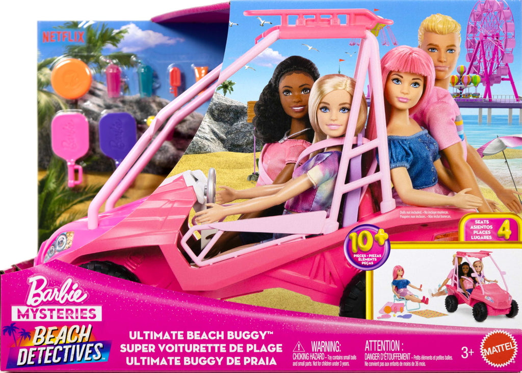 Barbie Mysteries: Beach Detectives Όχημα Παραλίας Σετ Με 10+ Αξεσουάρ