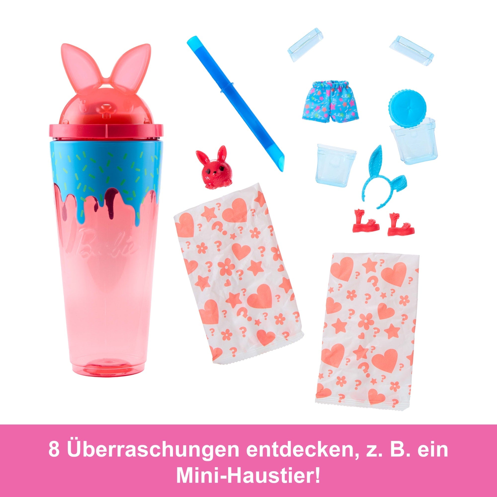 Barbie Pop Reveal Shakes-Serie, Set Aus Puppe & Accessoires, Duftende Süße Kätzchen-Modepuppe