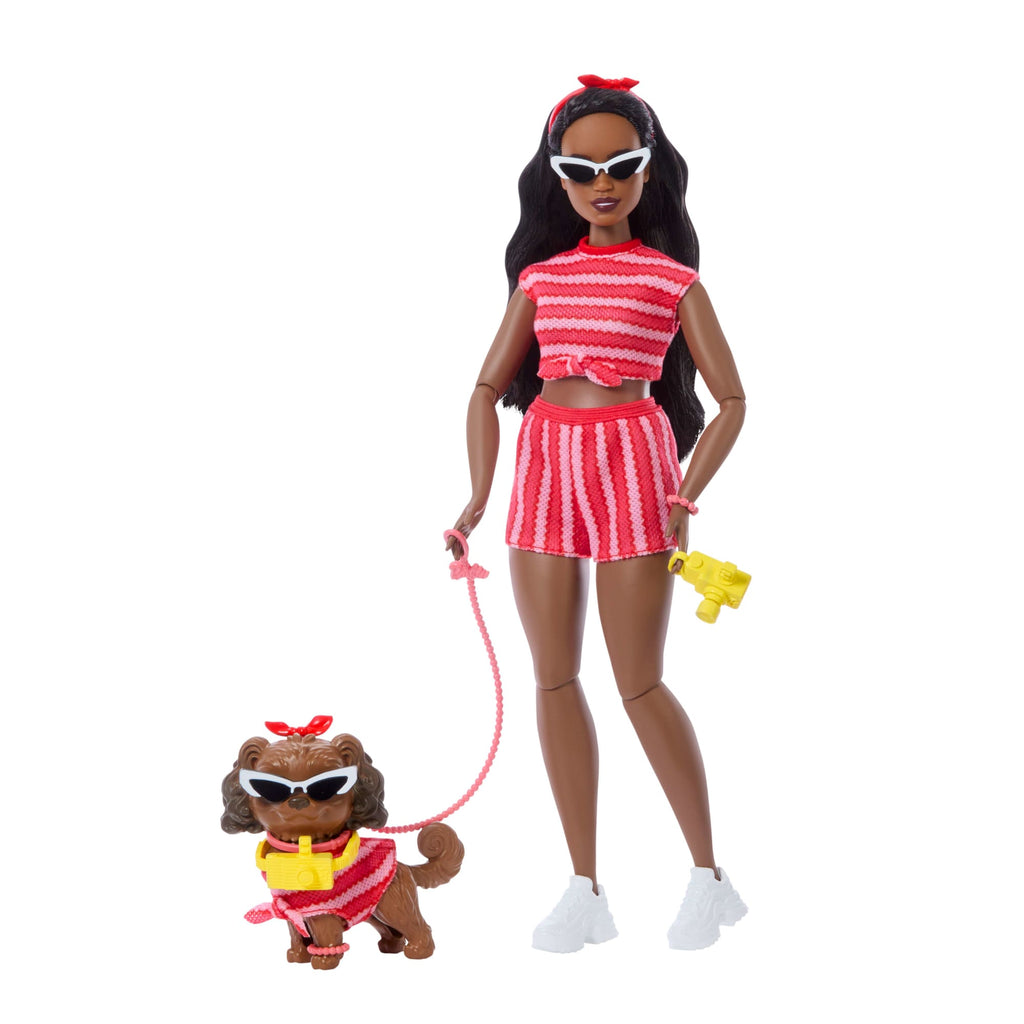 Barbie Jednakowa stylizacja Lalka i piesek – Paski Zestaw lalka, figurka i akcesoria Zabawka 3+