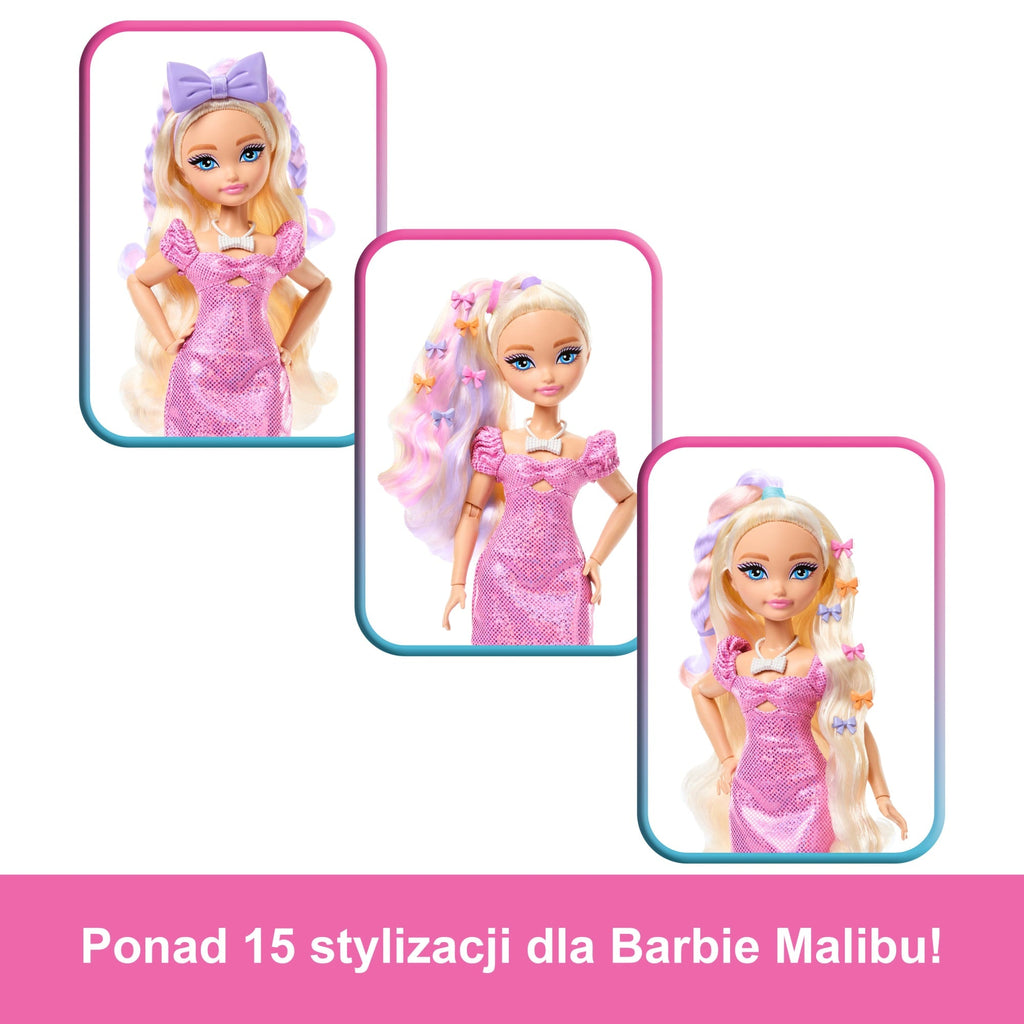 Barbie Dream Besties Malibu Wyszykuj się ze mną Lalka + akcesoria Zestaw Zabawka 4+