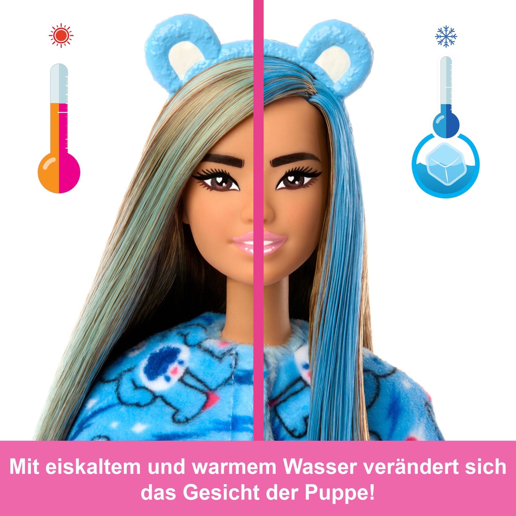 Barbie-Puppe Der Cutie Reveal Glücksbärchis-Reihe Mit Accessoires Und Brummbärchi-Kostüm, 10 Überraschungen