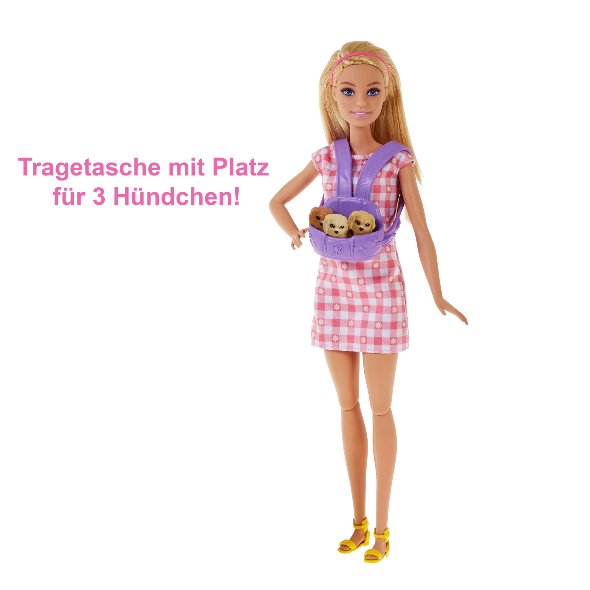 Barbie Puppe (Blond) Mit Hund & Welpen, Set Inkl. Zubehör