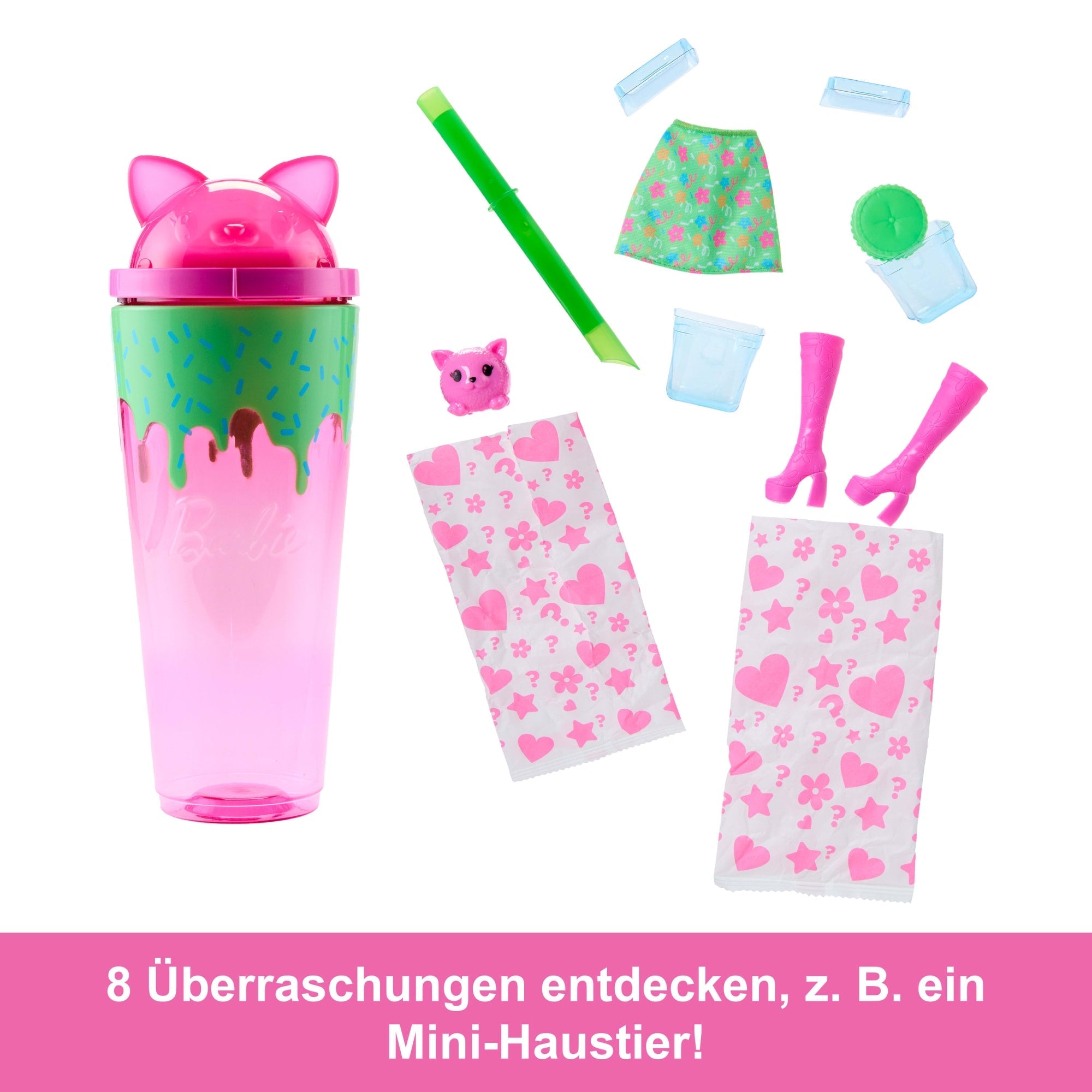 Barbie Pop Reveal Shakes-Serie, Set Aus Puppe & Accessoires, Duftende Helle Häschen-Modepuppe