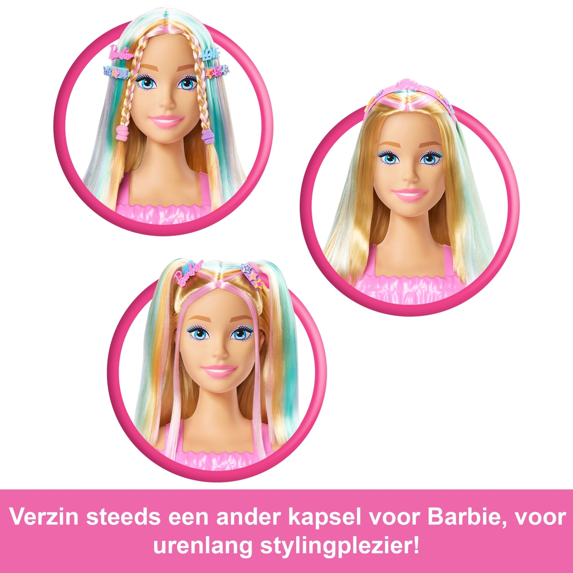 Barbie Kappop, Blond Haar Met 20+ Haarstyling-Accessoires