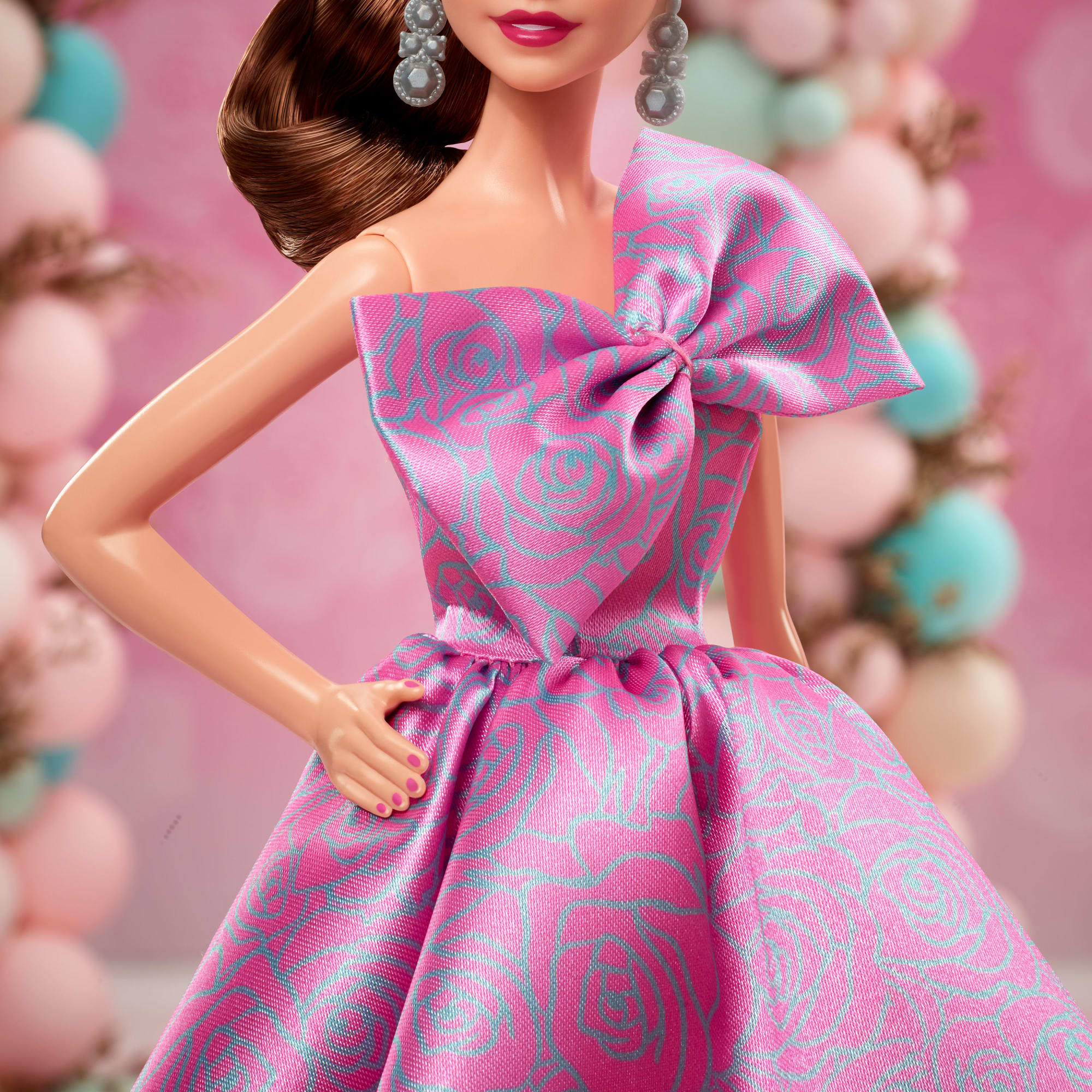 Barbie-Barbie Joyeux Anniversaire-Poupée En Robe Rose Satinée