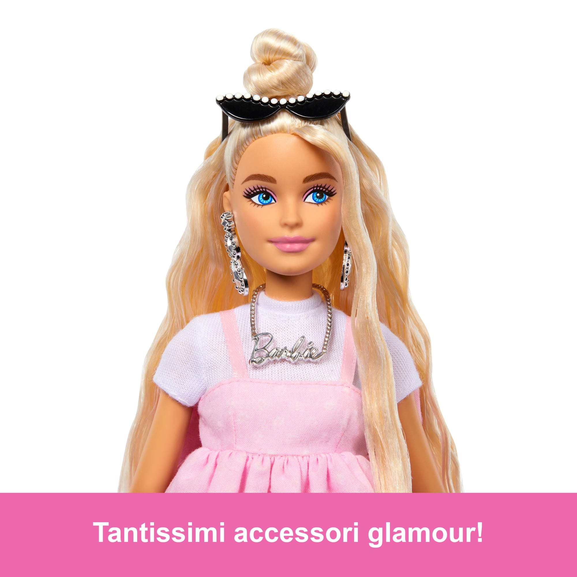 Barbie Deluxe Style Bambola N. 3 Con Abito Barbiecore Rosa Pastello Con Fiocco Oversize E Capelli Biondi