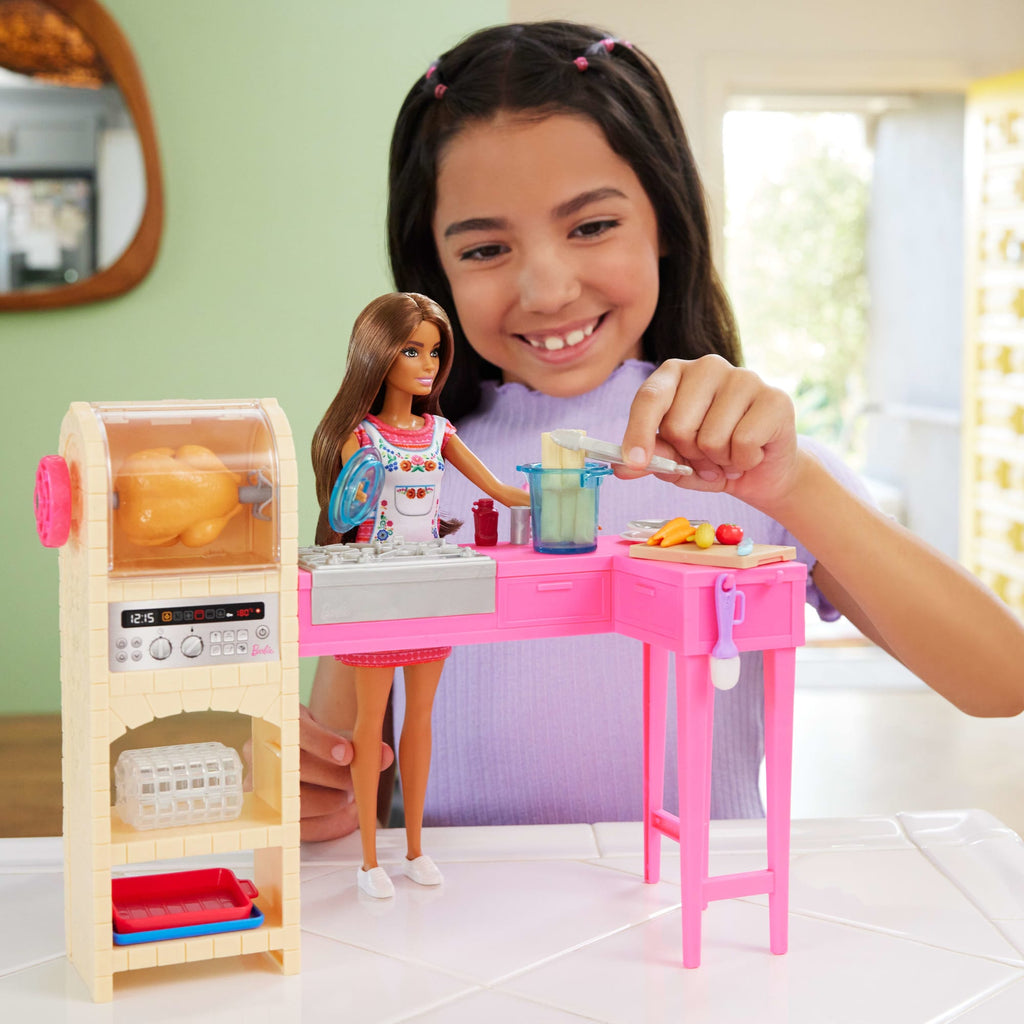 Barbie En Teresa Recept Voor Vriendschap Teresa Pop En Keuken Speelset Met Meer Dan 20 Accessoires