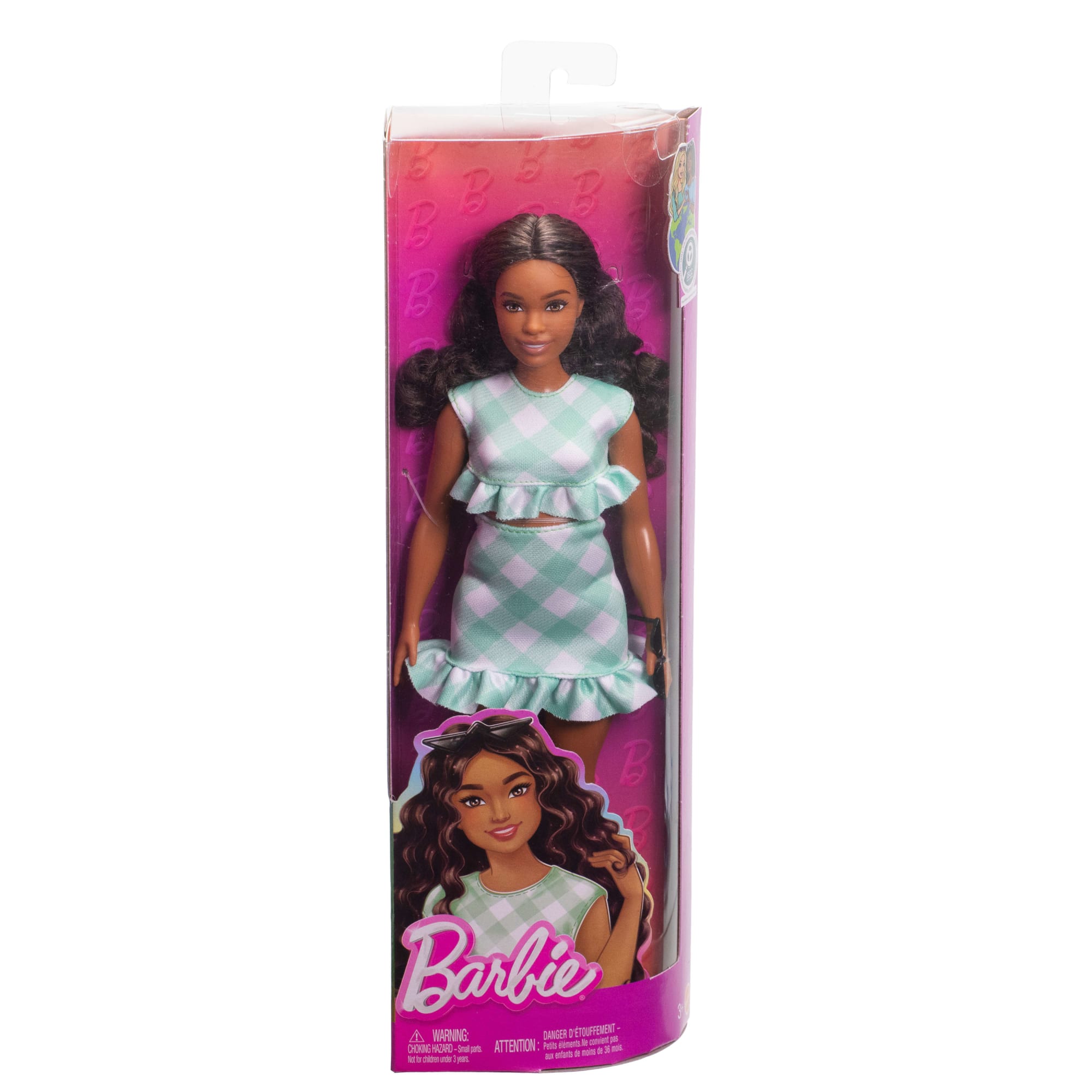 Barbie-Poupée Barbie Fashionistas Robe Vert Menthe-Avec Lunettes