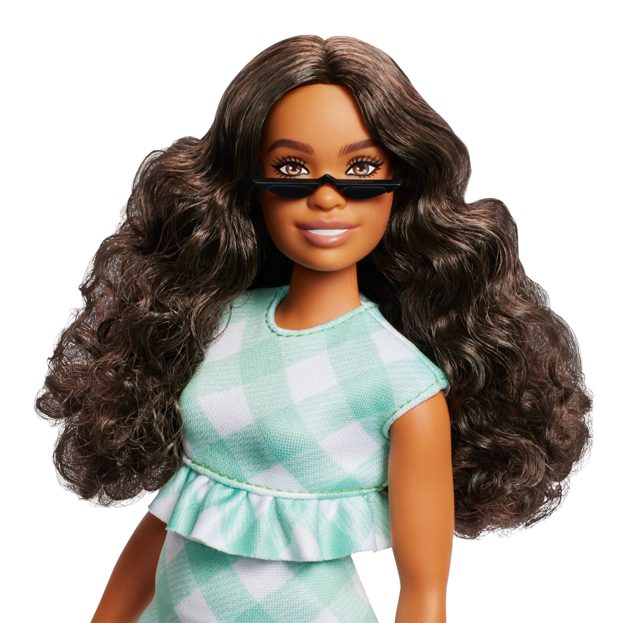 Barbie-Poupée Barbie Fashionistas Robe Vert Menthe-Avec Lunettes