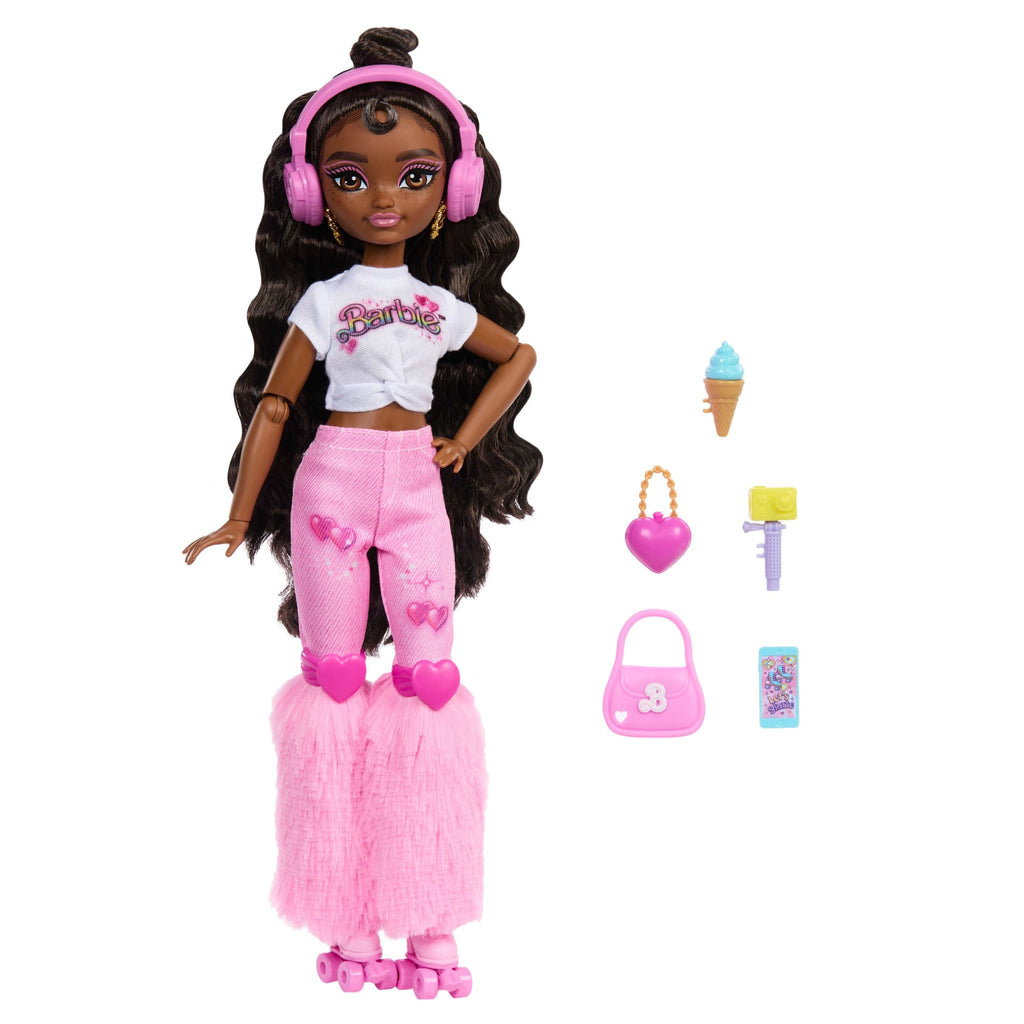 Rüya Arkadaşlar Patenci Barbie 'Brooklyn' Bebek Ile Müzik Ve Video Temalı 9 Aksesuar