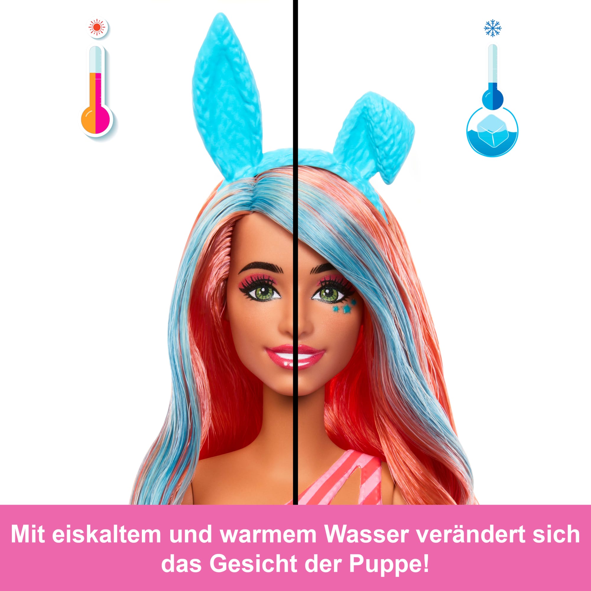 Barbie Pop Reveal Shakes-Serie, Set Aus Puppe & Accessoires, Duftende Süße Kätzchen-Modepuppe