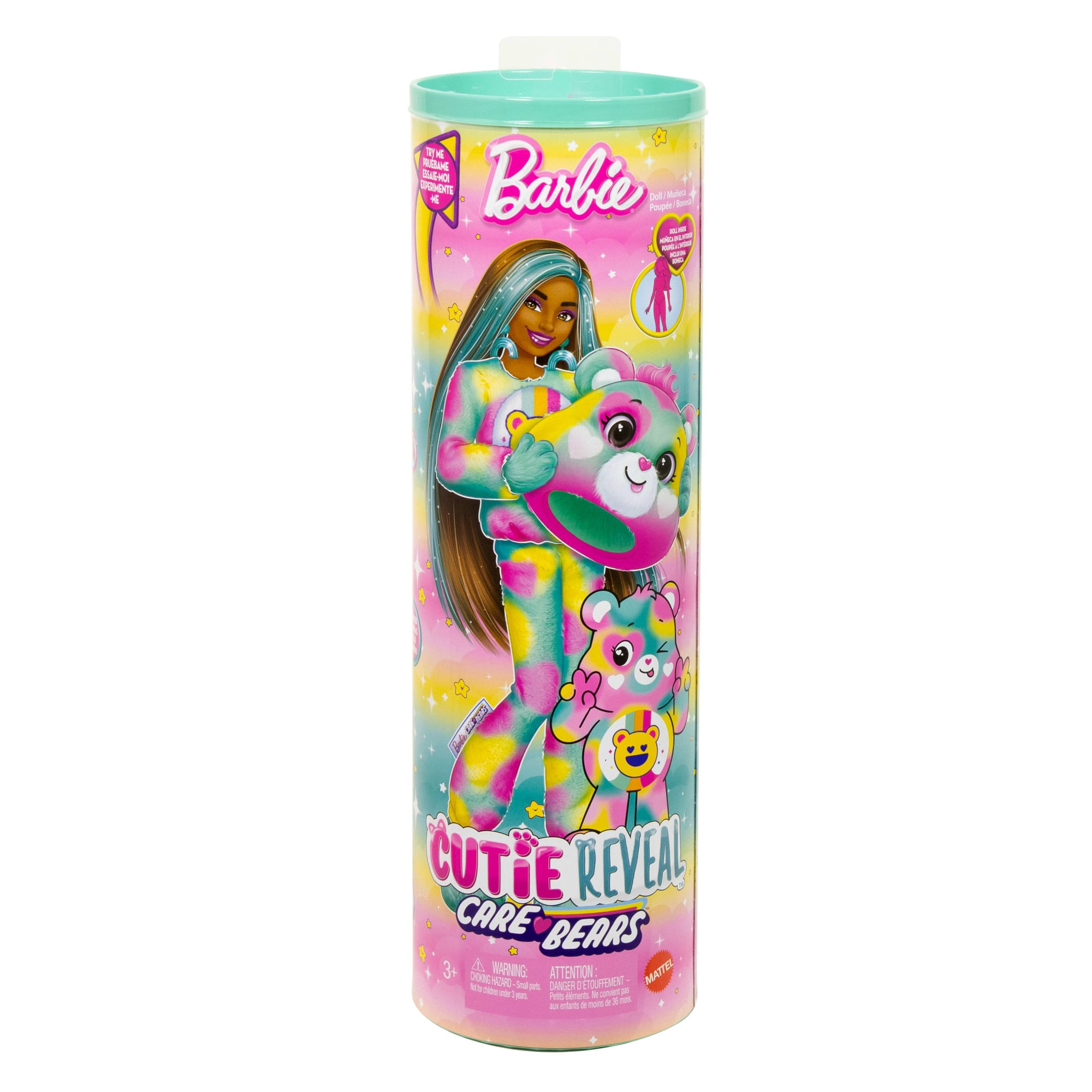 Muñeca Barbie Cutie Reveal De La Serie 2 De La Colección Care Bears Con Accesorios, Osito Good Vibes Bear Con 10 Sorpresas