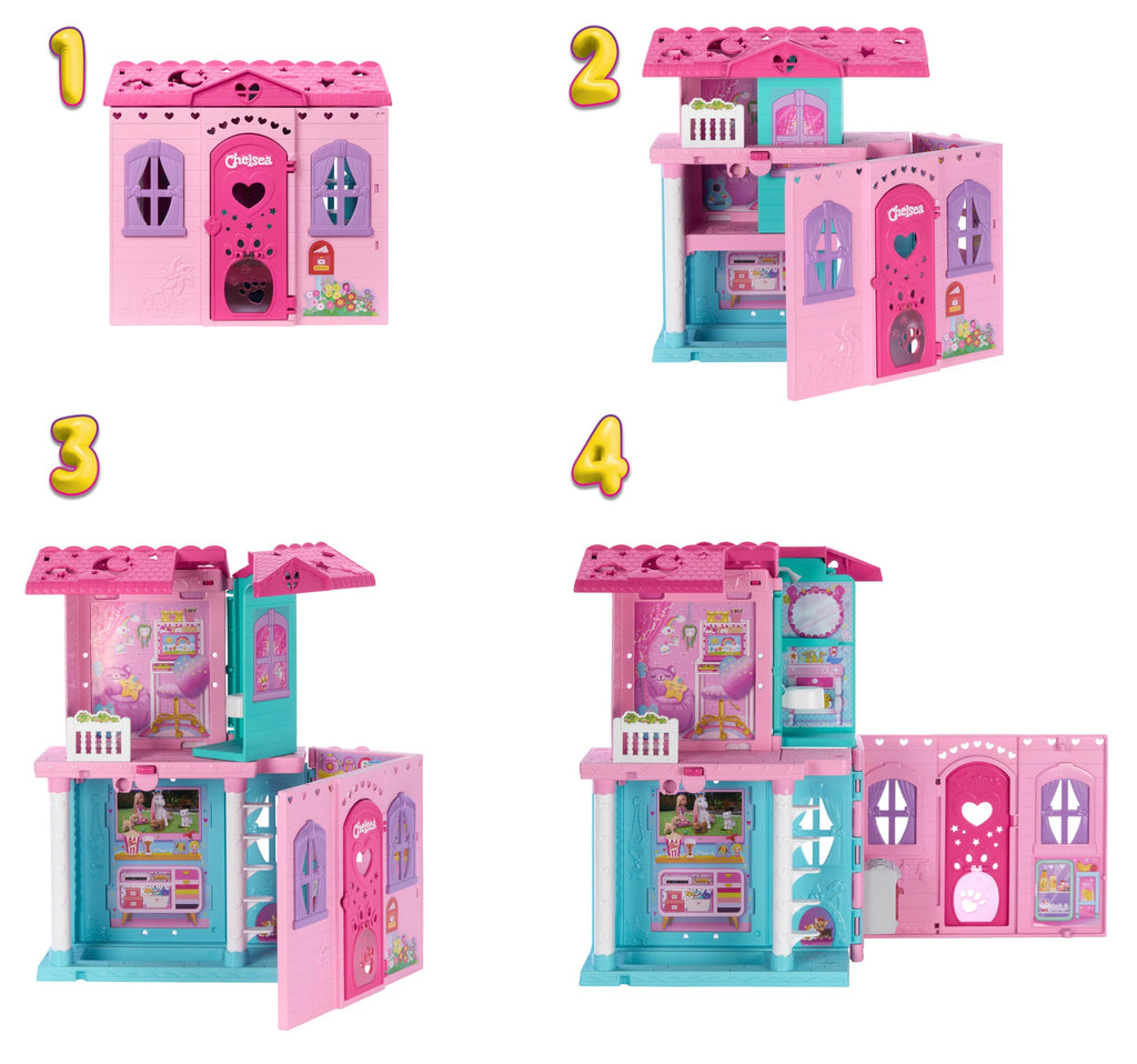 Barbie-Coffret La Maison Transformable De Chelsea-Avec Accessoires