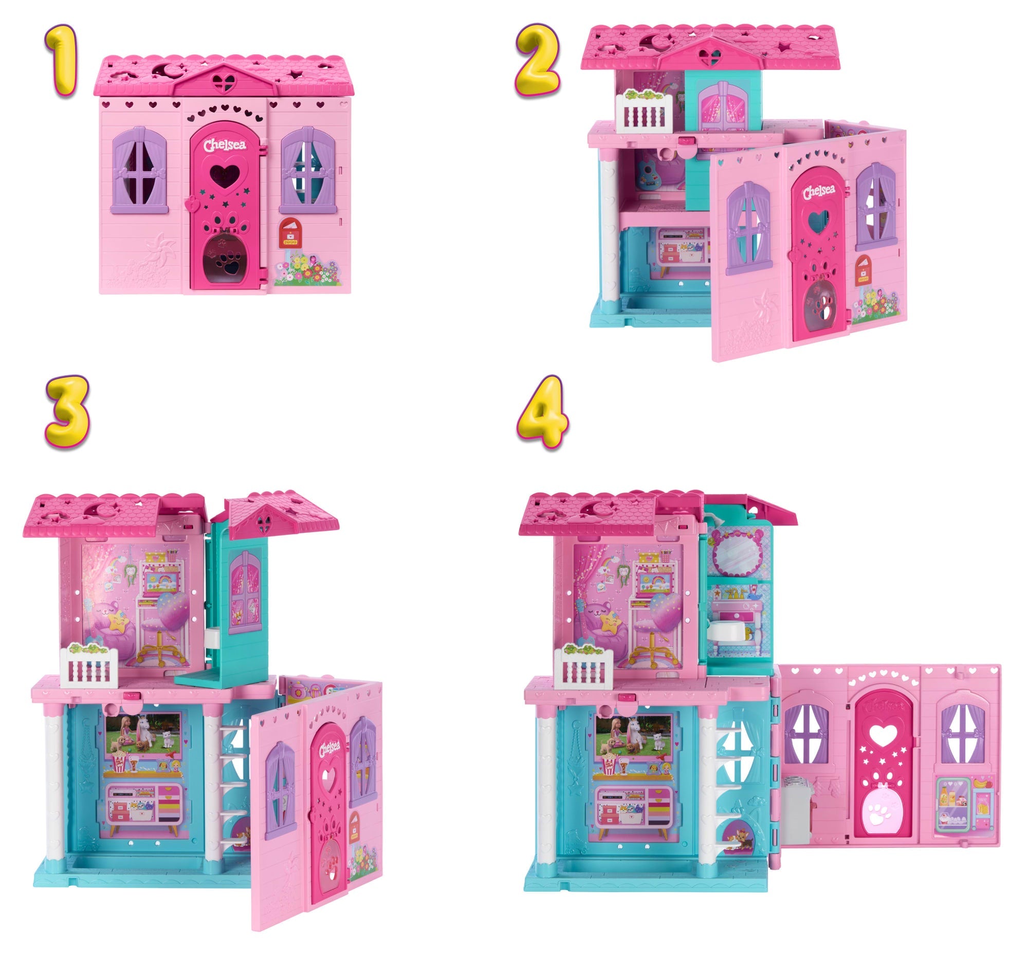 Barbie-Coffret La Maison Transformable De Chelsea-Avec Accessoires