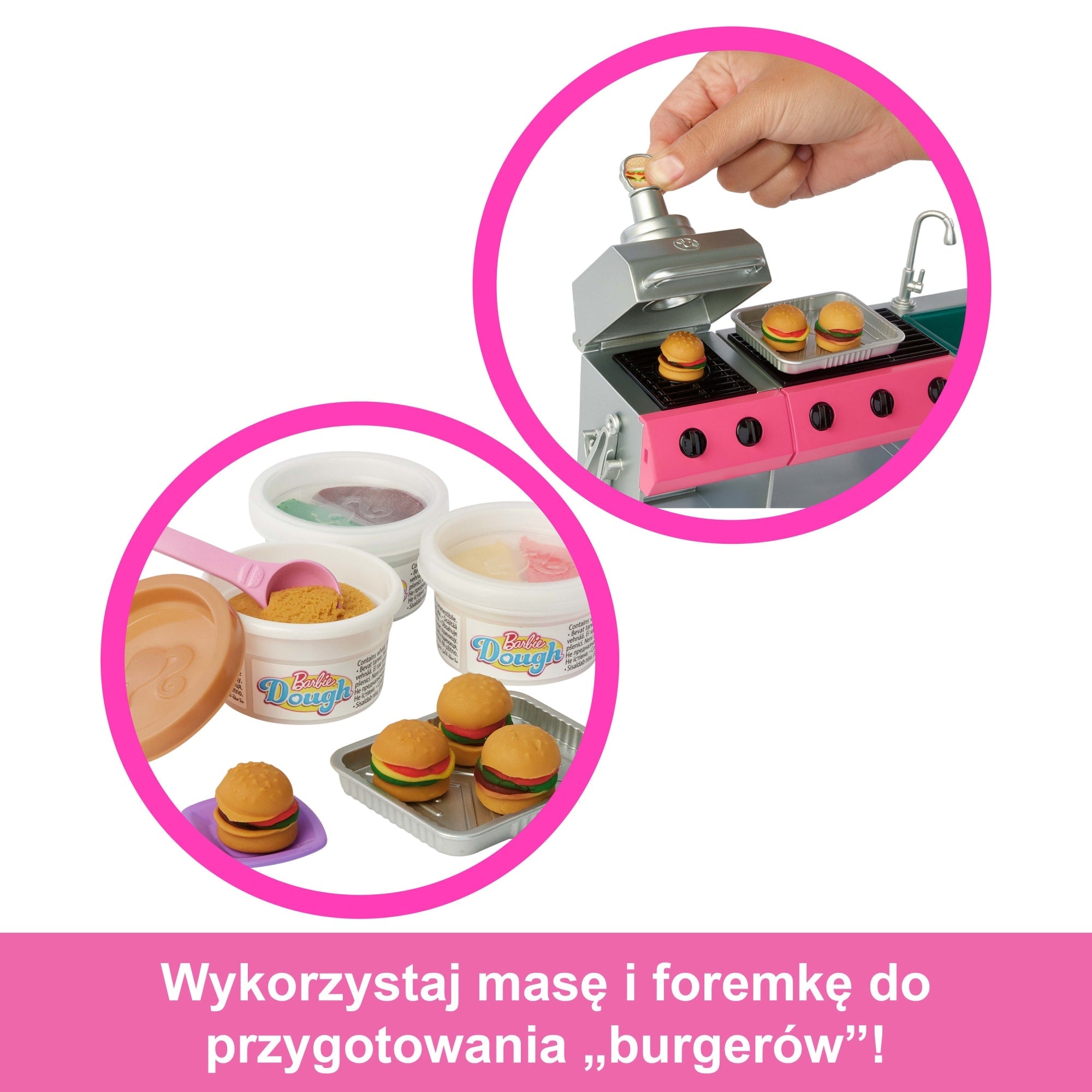 Barbie Dreamcamper Kamper Marzeń Pojazd Zestaw 2 w 1, namiot na dachu, grill i ponad 60 akcesoriów Zabawka 3+