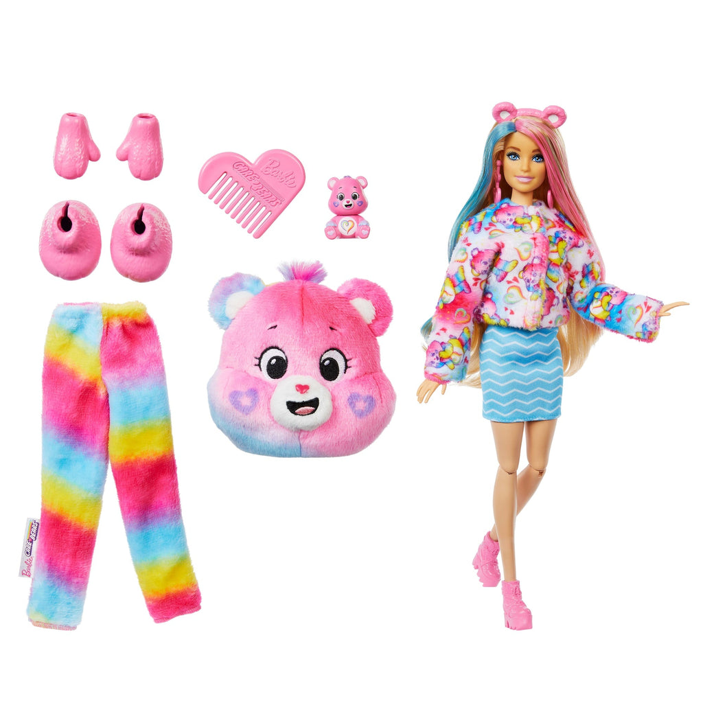 Muñeca Barbie Cutie Reveal De La Serie 2 De La Colección Care Bears Con Accesorios, Osito Togetherness Bear Con 10 Sorpresas