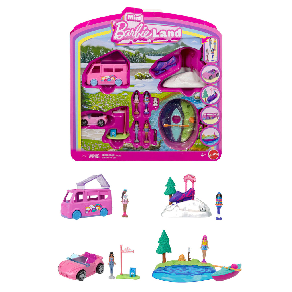 Barbie Mini BarbieLand Kajak Zestaw i mini lalka Zabawka 4+