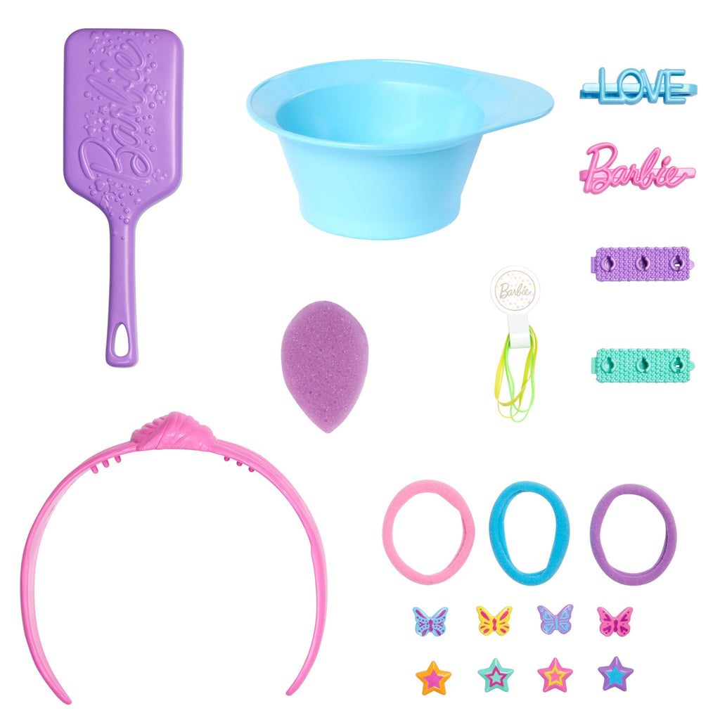 Bambola Barbie Testa Pettinabile, Con Capelli Biondi E 20 Accessori Per Creare Acconciature