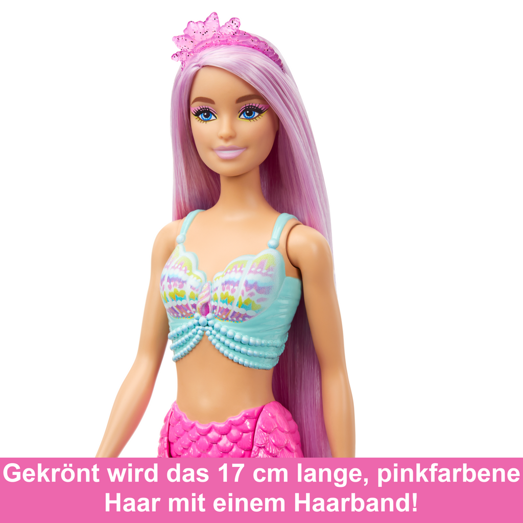 Barbie Meerjungfrauen-Puppe Mit Ca. 18 Cm Langen Fantasy-Haaren Und Zubehör Zum Stylen