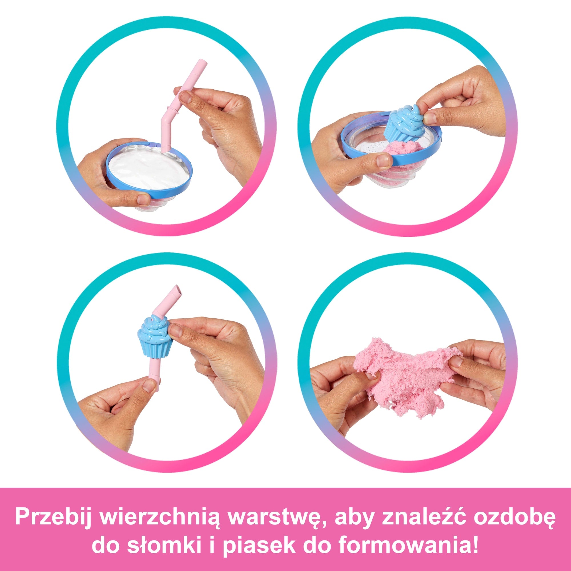Barbie Pop Reveal Seria Stylowy deser Lalka, figurka zwierzątka i akcesoria Zestaw niebieski Zabawka 3+