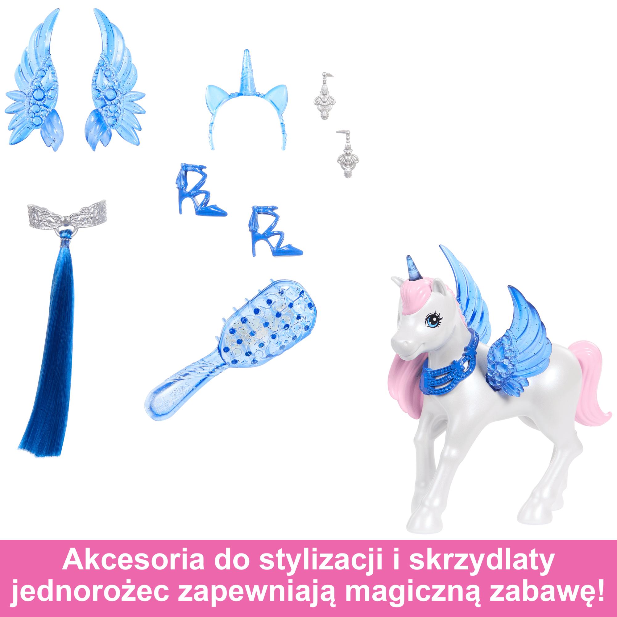 Barbie Sapphire Skrzydlaty jednorożec Lalka 65 rocznica