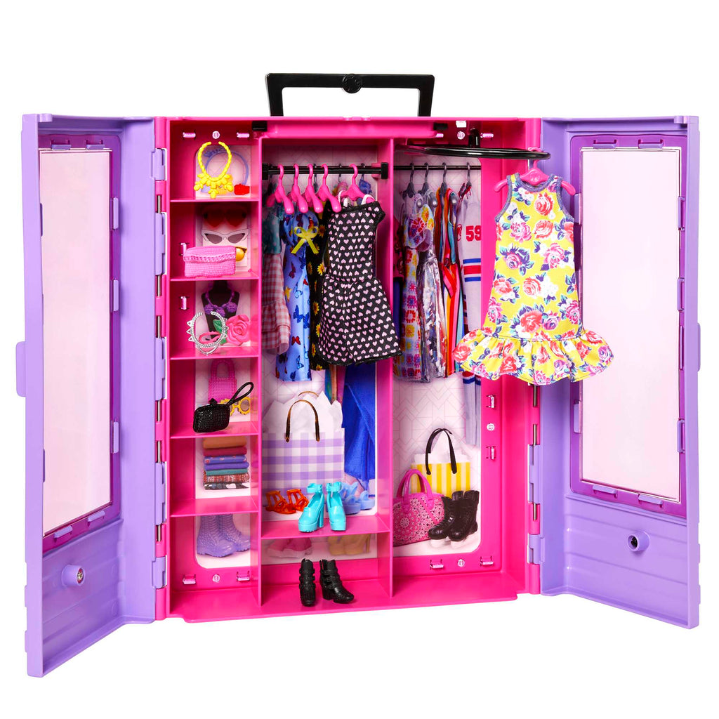 Nea Ντουλαπα Της Barbie με Κουκλα