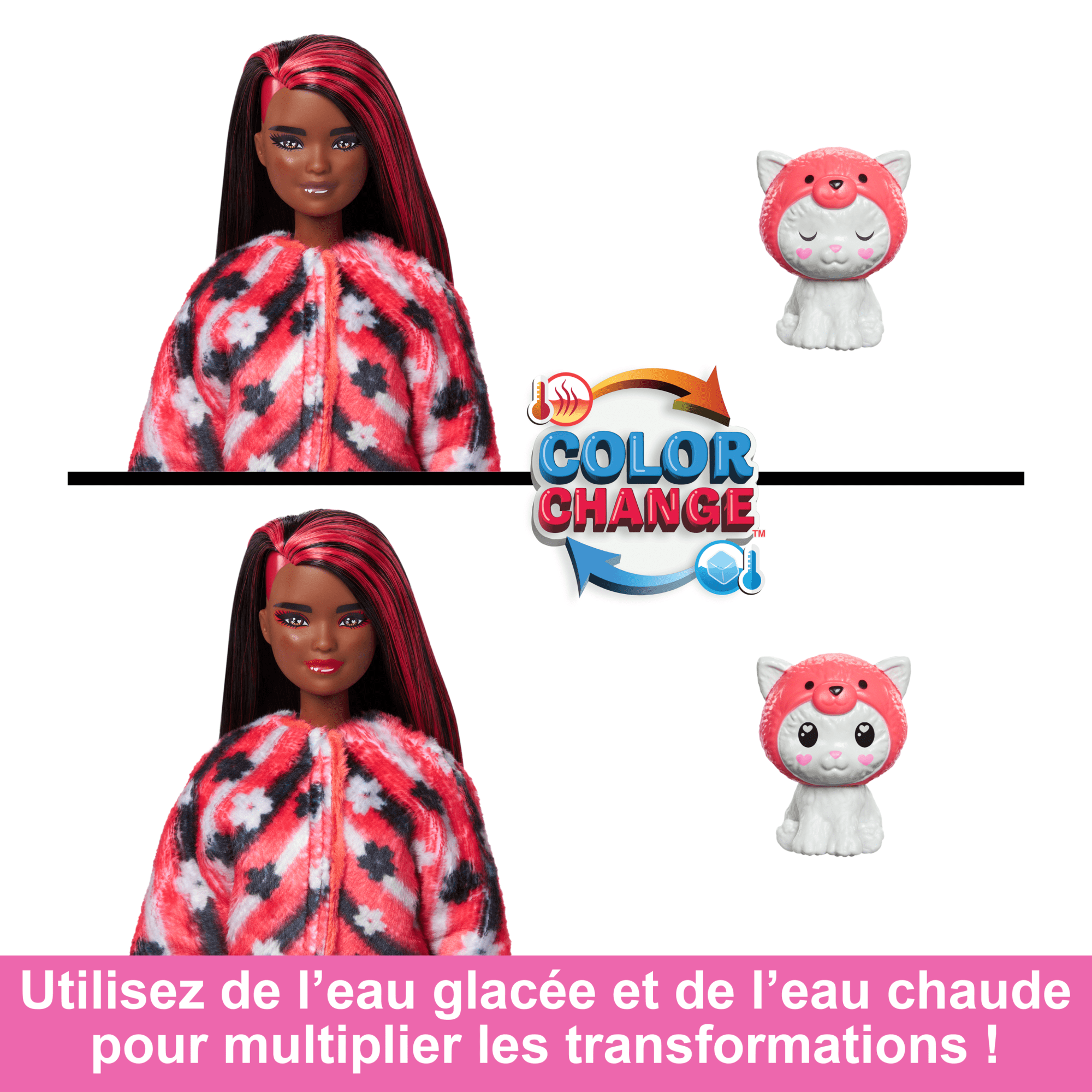 Barbie-Cutie Reveal-Poupée Sur Le Thème Des Costumes, Chaton Panda