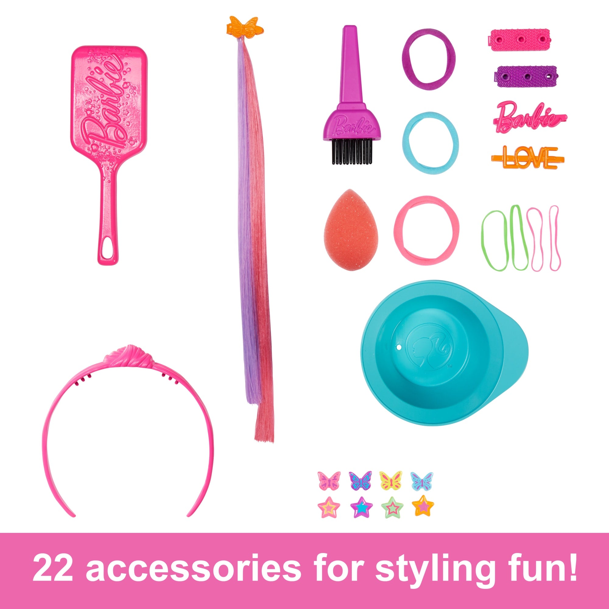 Barbie Deluxe Styling Head With Color Reveal Accessories And Blonde Neon Rainbow Hair