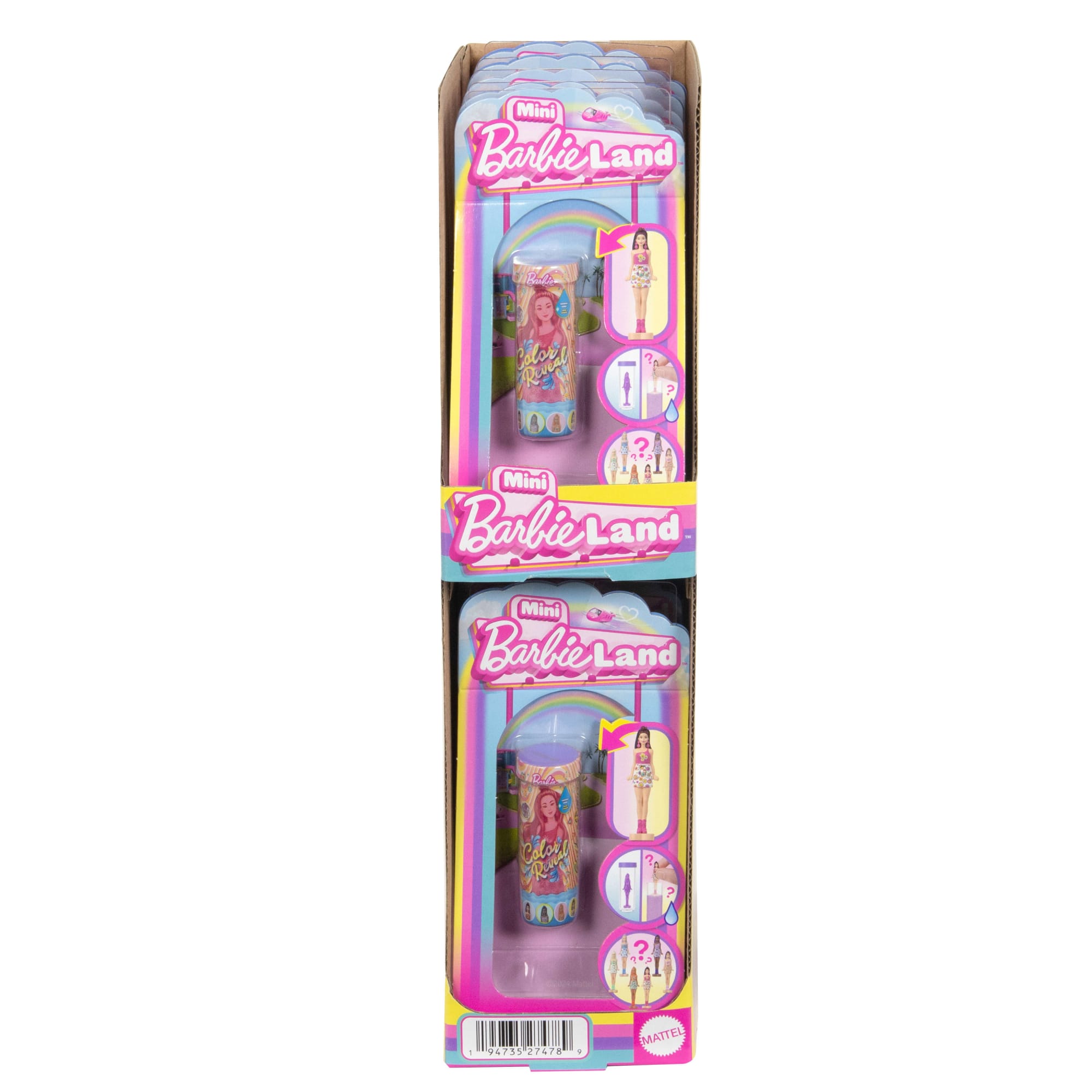 Barbie Mini BarbieLand Color Reveal Mini lalka niespodzianka + tubka Zabawka (3,5 cm) Mix
