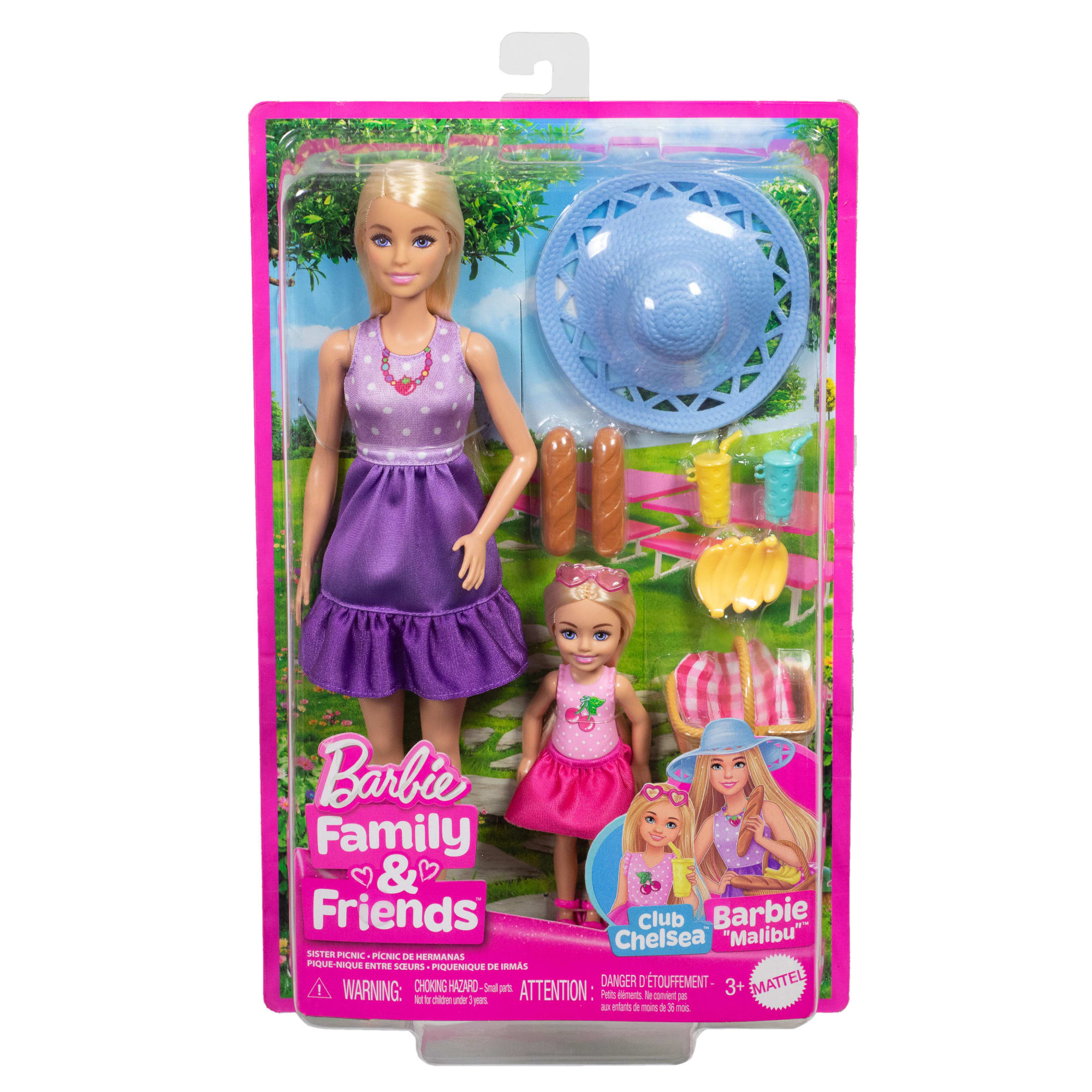 Barbie Familie En Vrienden Poppen En Accessoires, Picknick Speelset Met 2 Poppen En 9 Onderdelen