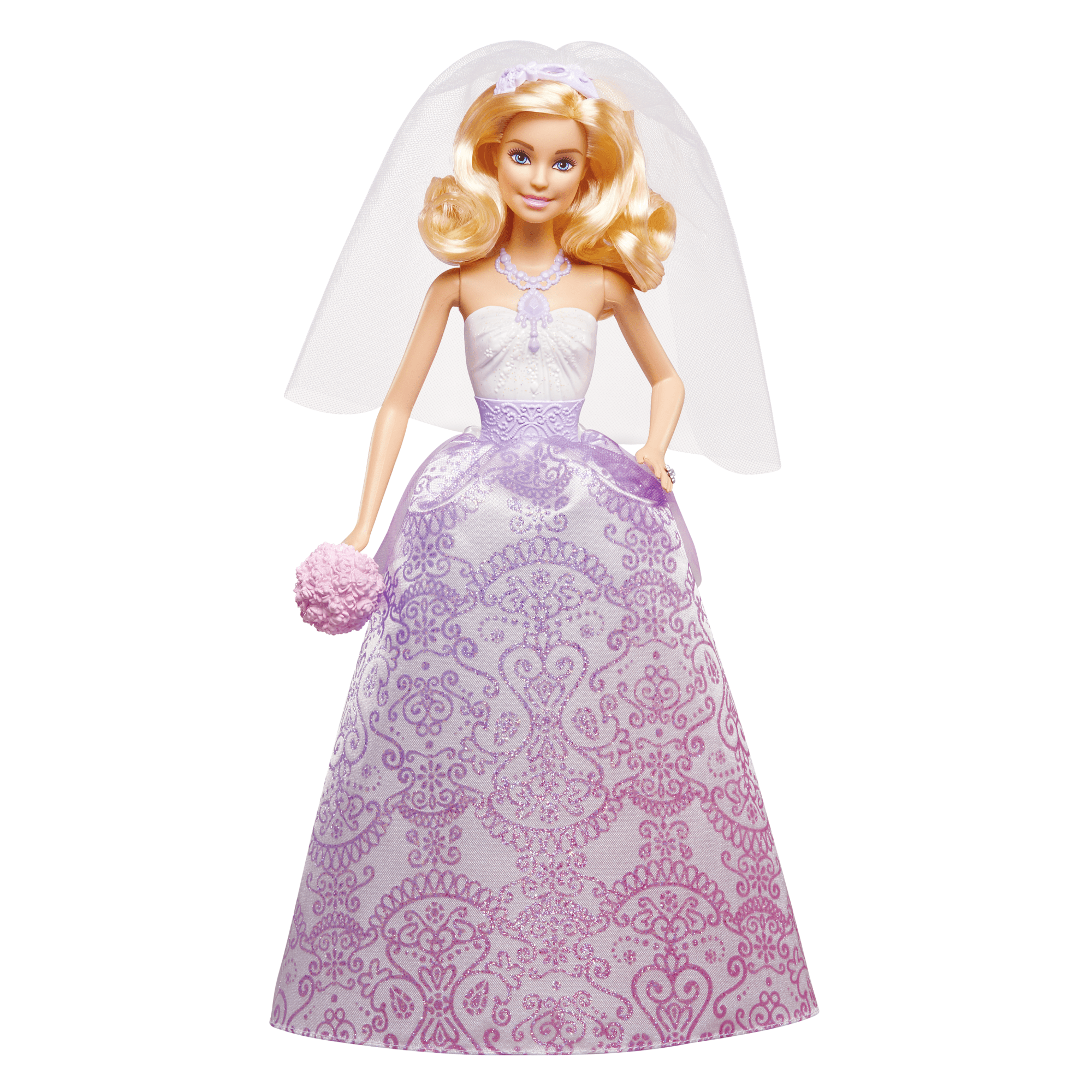 Boda Romántica De Barbie Con 4 Muñecos Y 5 Accesorios, Fiesta Nupcial Con Ramos De Flores Y Tarta